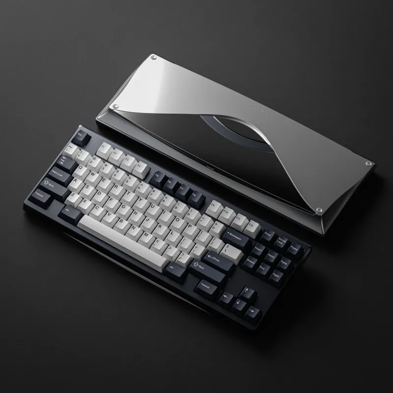 Anima keyboard by Bowl with a custom keycap set. Sophisticated and high-end 3D peripheral visualization by MiKeyDigit.