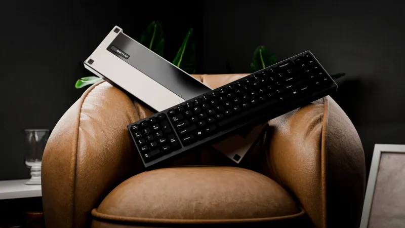 DCS WoB keycaps by CTRL. on an Intro AT keyboard by Bowl. Classic and clean 3D mechanical keyboard render by MiKeyDigit.