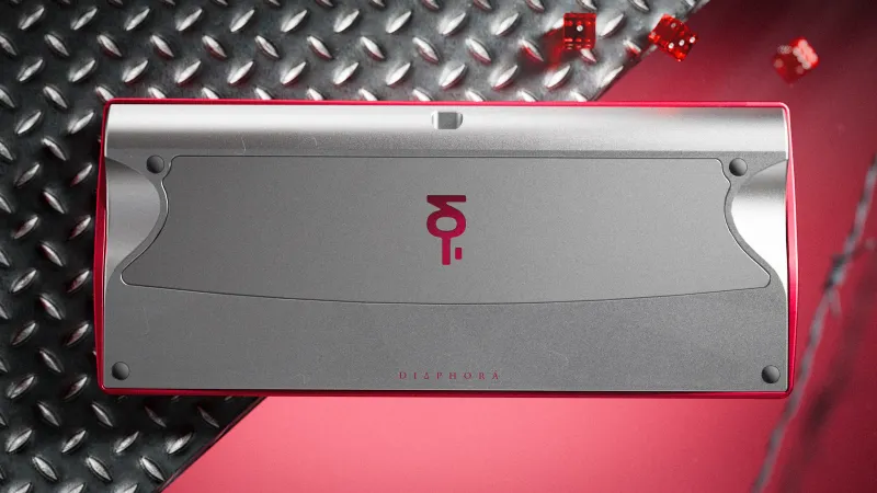 Diaphora keyboard by Bowl with GMK Darling keycaps. Stunning 3D mechanical keyboard product render by MiKeyDigit.