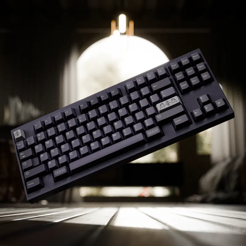 GMK Valerian keycaps by Moriimx on a f1-8X V2 keyboard by Geonworks. Elegant 3D keyboard visualization by MiKeyDigit.