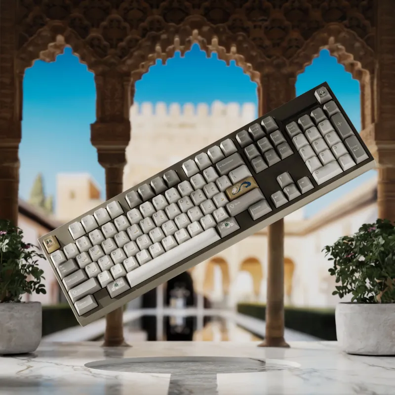SW Alhambra keycaps by Keepo on a Haven 103 keyboard. Exceptional 3D keyboard design and visualization by MiKeyDigit.