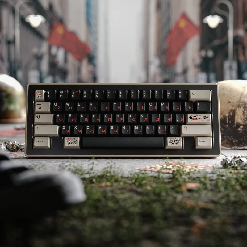 SW Rubber keycaps by Manu CTRL. on a Lienzo keyboard by Bowl. Unique 3D mechanical keyboard product render by MiKeyDigit.